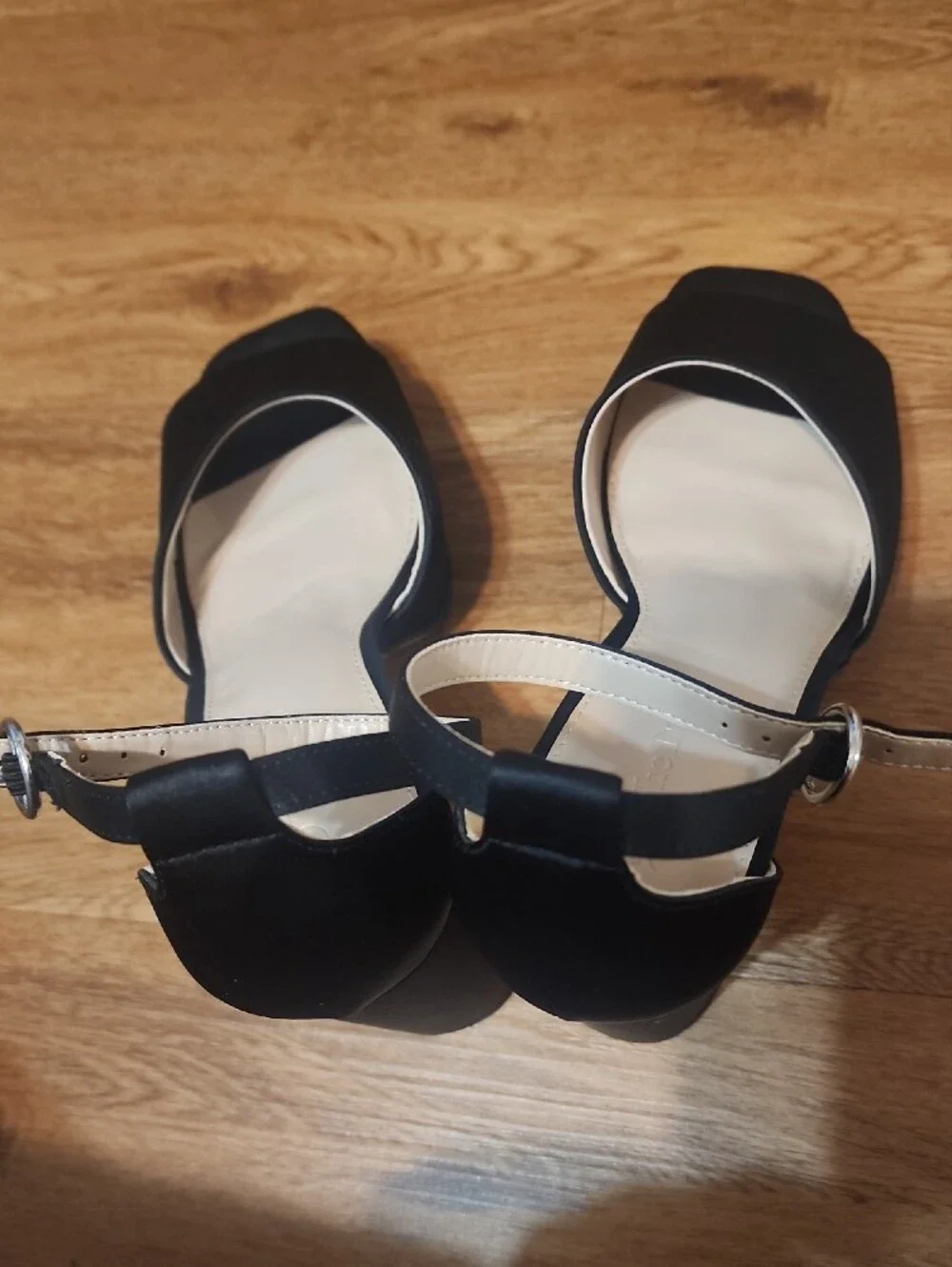 Classic Black Ankle-Strap Platform Sandals